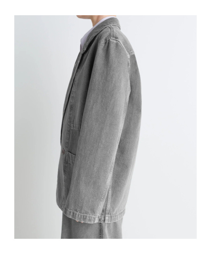 Lemaire Double-breasted Patch-pocket Blazer In Gray