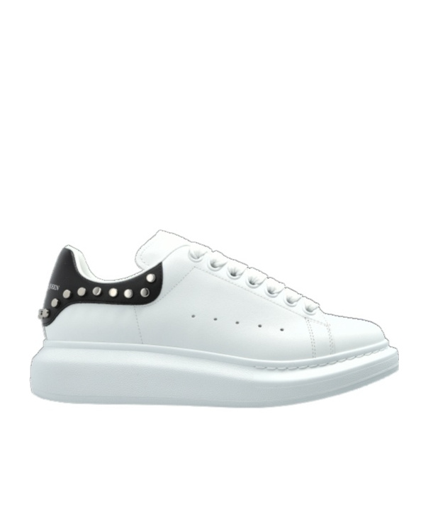 Alexander Mcqueen Stud-embellished Platform Sneakers In White