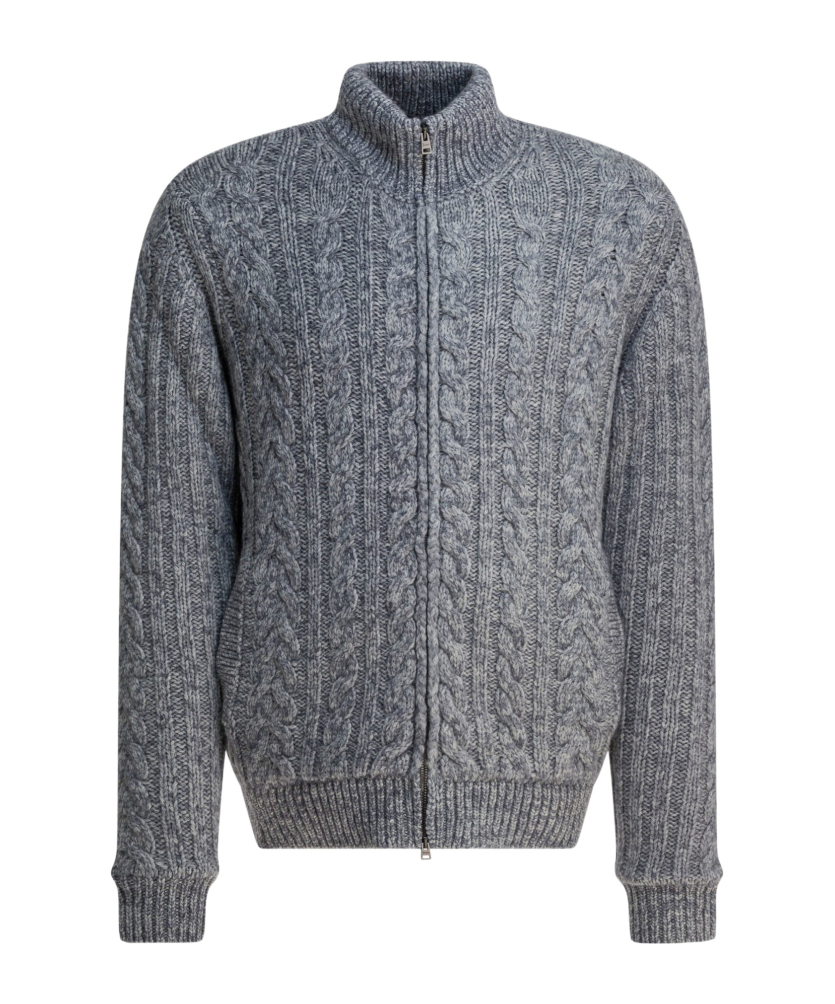 Herno Zipper Sweater In Gray