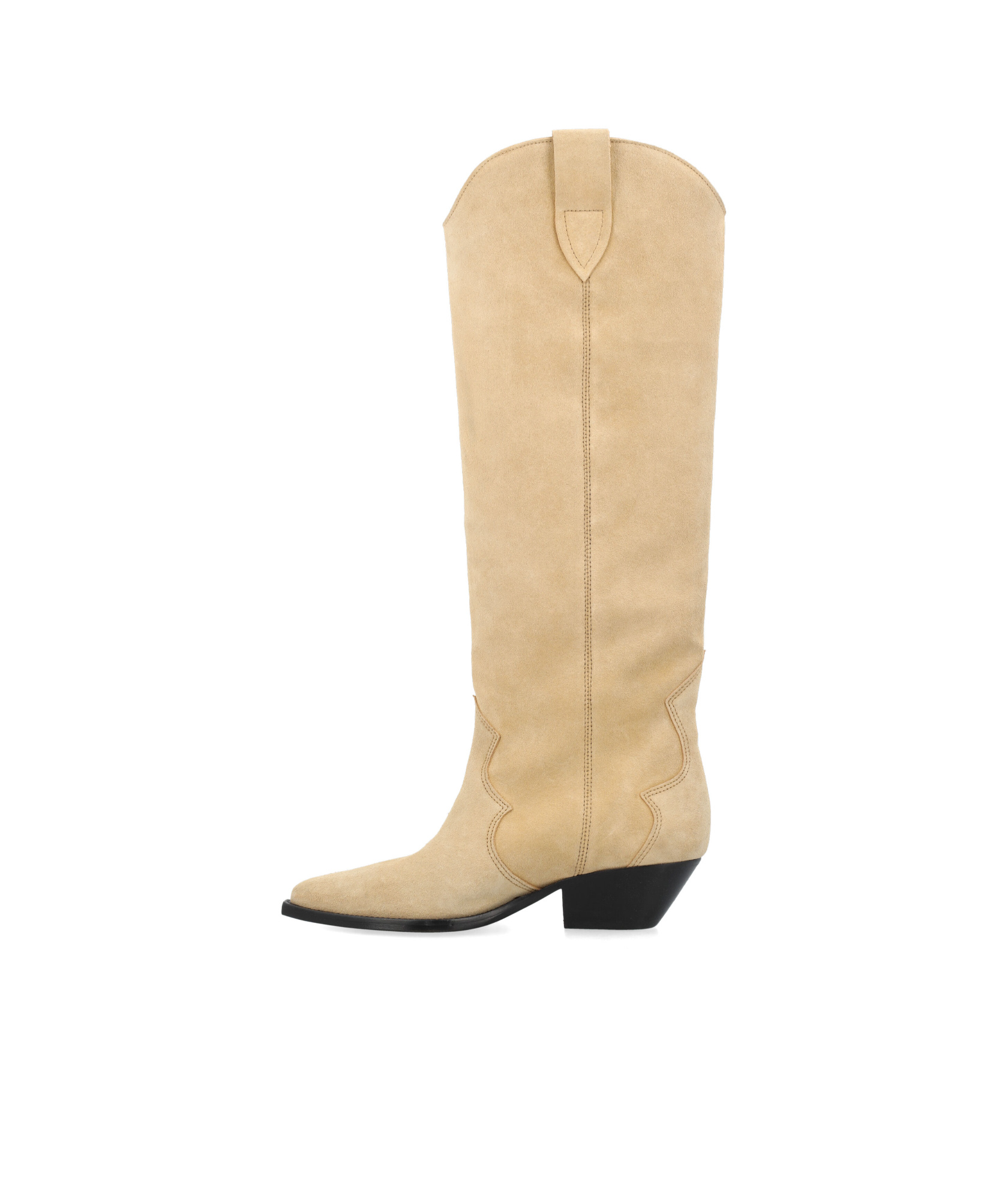Shop Isabel Marant Denvee Pointed-toe Knee-length Boots In Nude