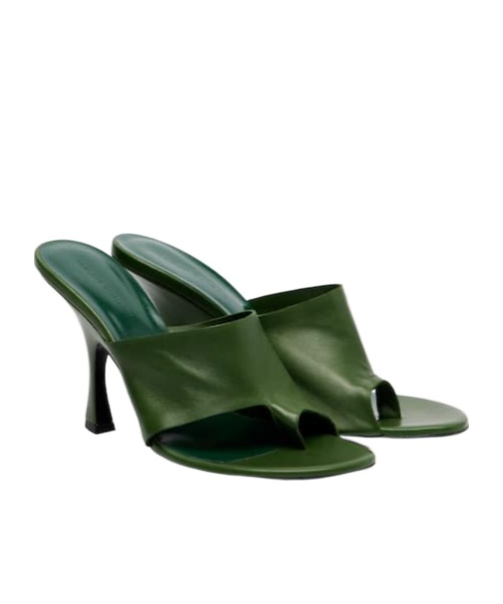 Magda Butrym Leather Thong Sandals In Green