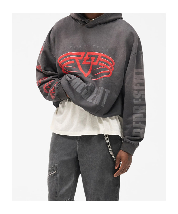 Represent Reversible Living Legacy Tour Hoodie In Black