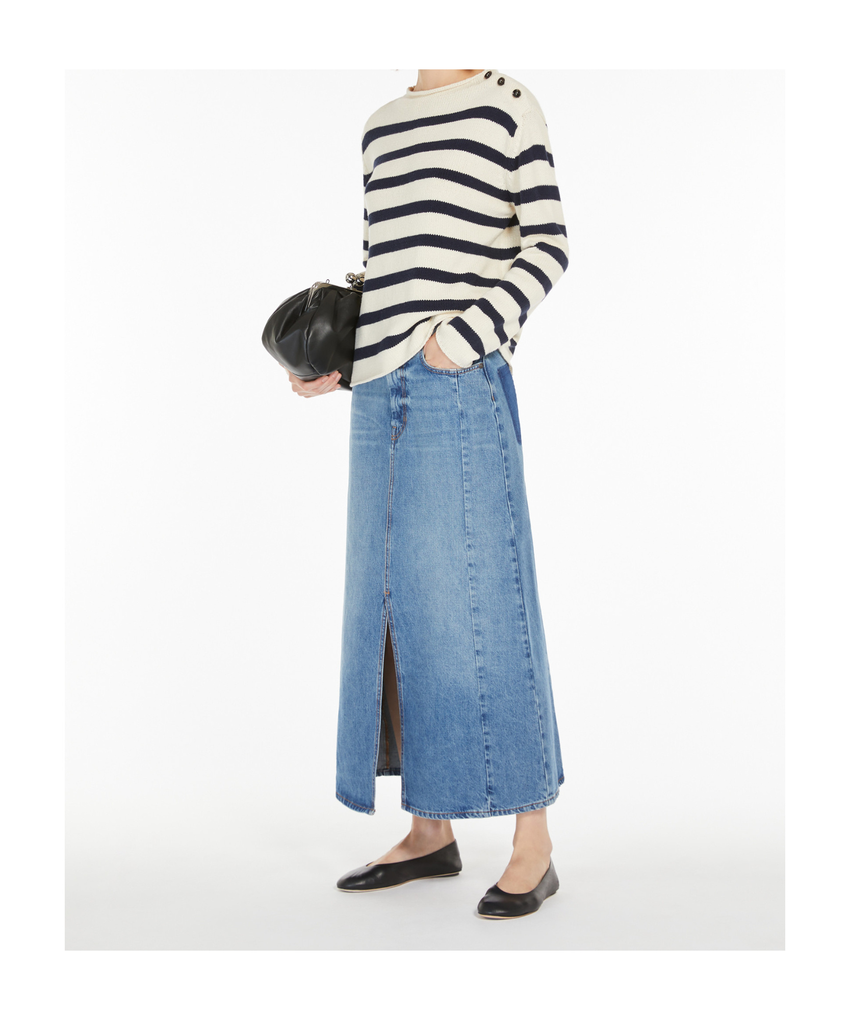 Weekend Max Mara Belt-loop Skirt In Blue