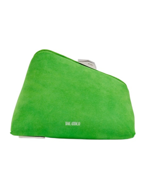 Attico Midnight Logo Clutch In Green