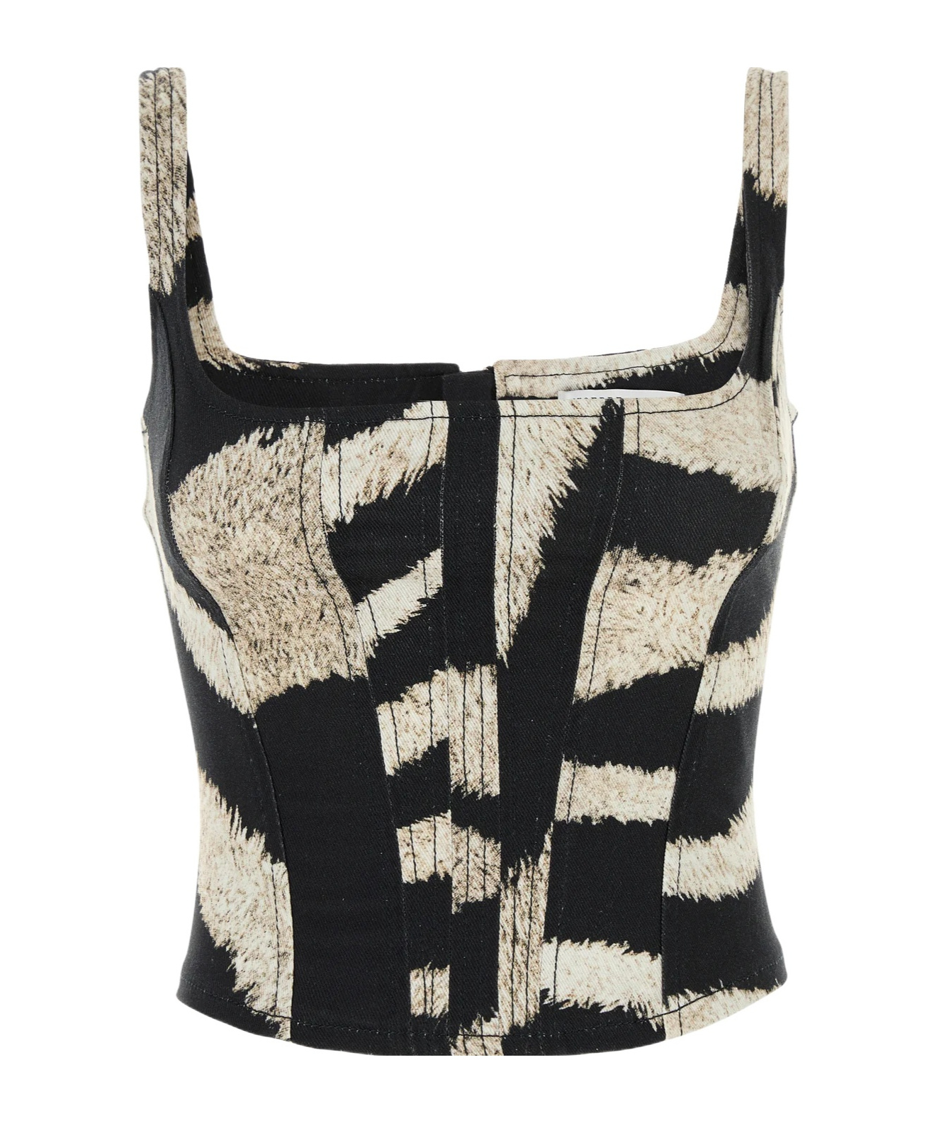 Giuseppe Di Morabito Zebra-print Corset In Multi