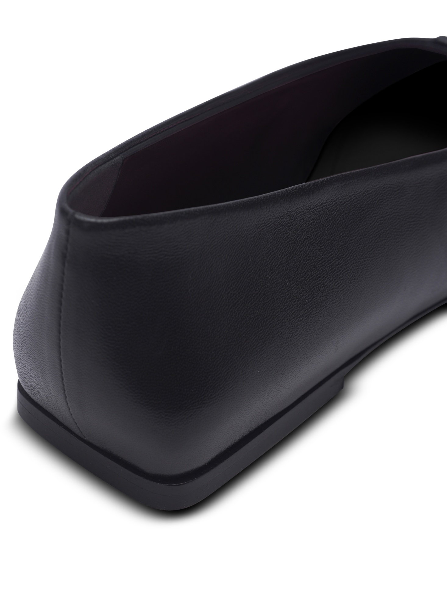 Balmain Square-toed Ballet Flats In Black