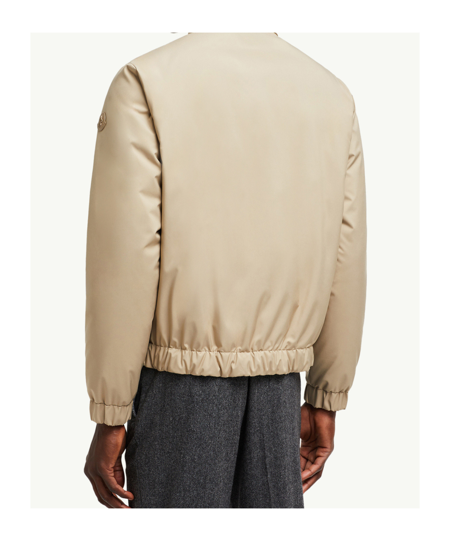 Moncler Luserna Short Down Jacket In Nude