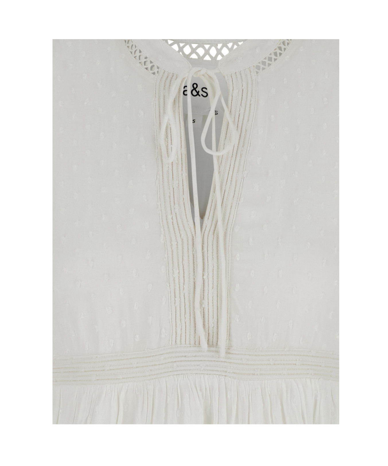 Bash Long-sleeved Dress In White