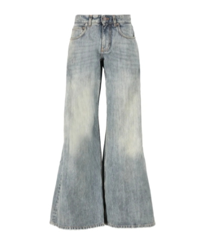 Balenciaga Baggy Washed Jeans In Gray