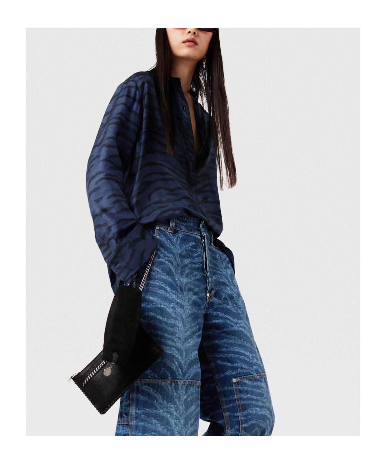 Stella Mccartney Animal Print Shirt In Blue
