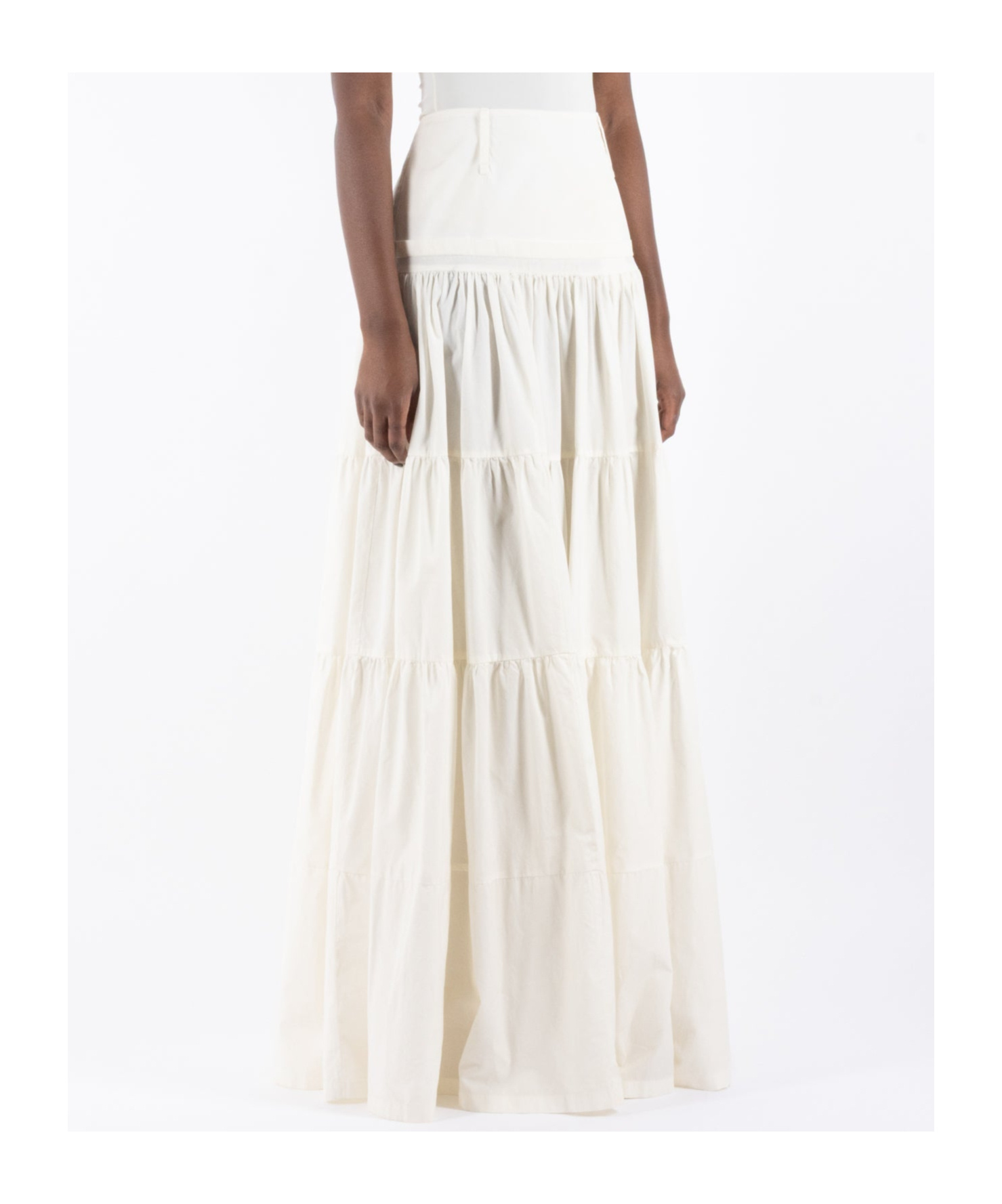 Mm6 Maison Margiela Pleated Skirt In White
