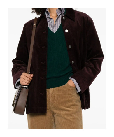 Apc Long Sleeve Casual Jacket In Brown