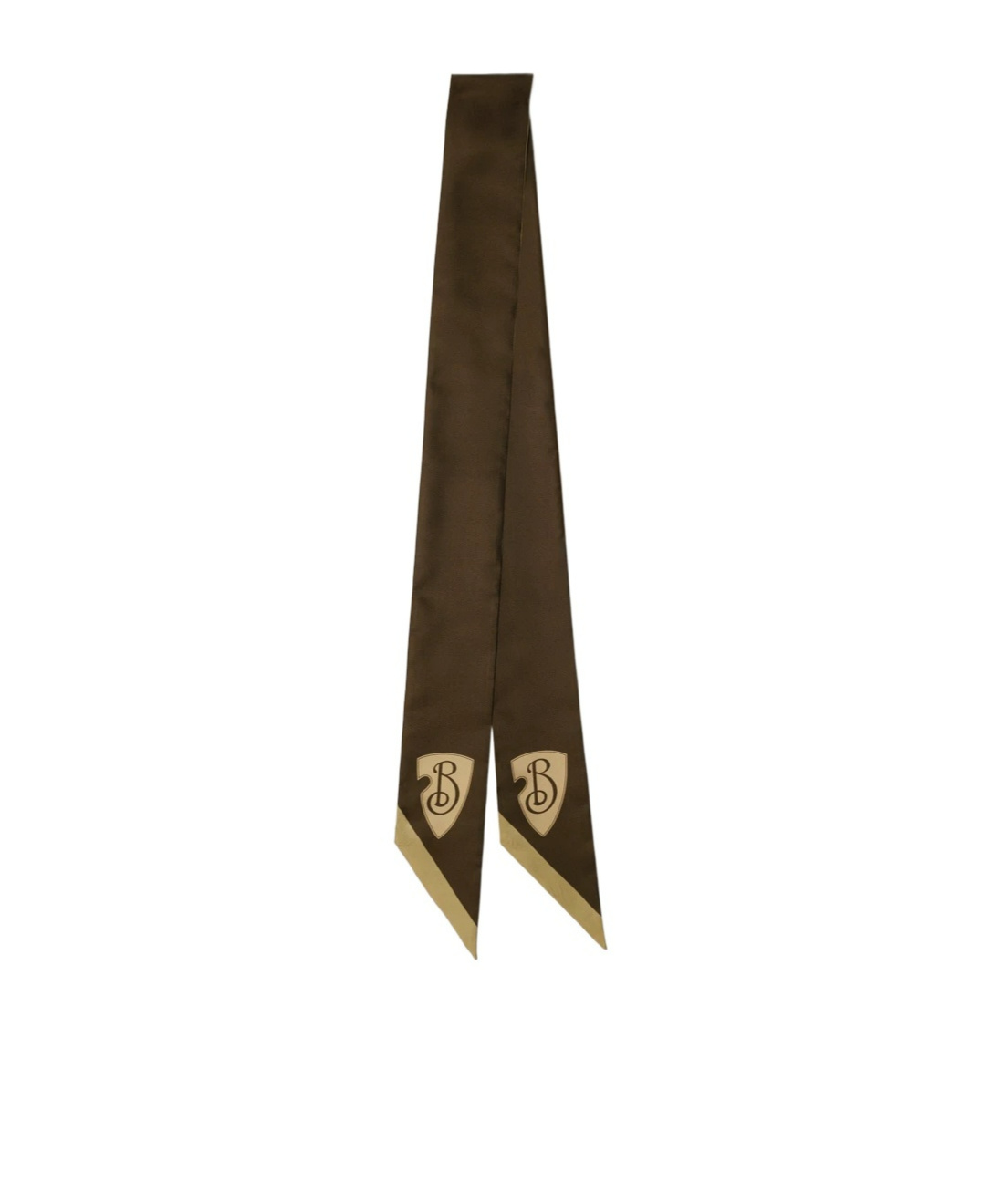 Burberry B Shield Narrow Scarf In Green