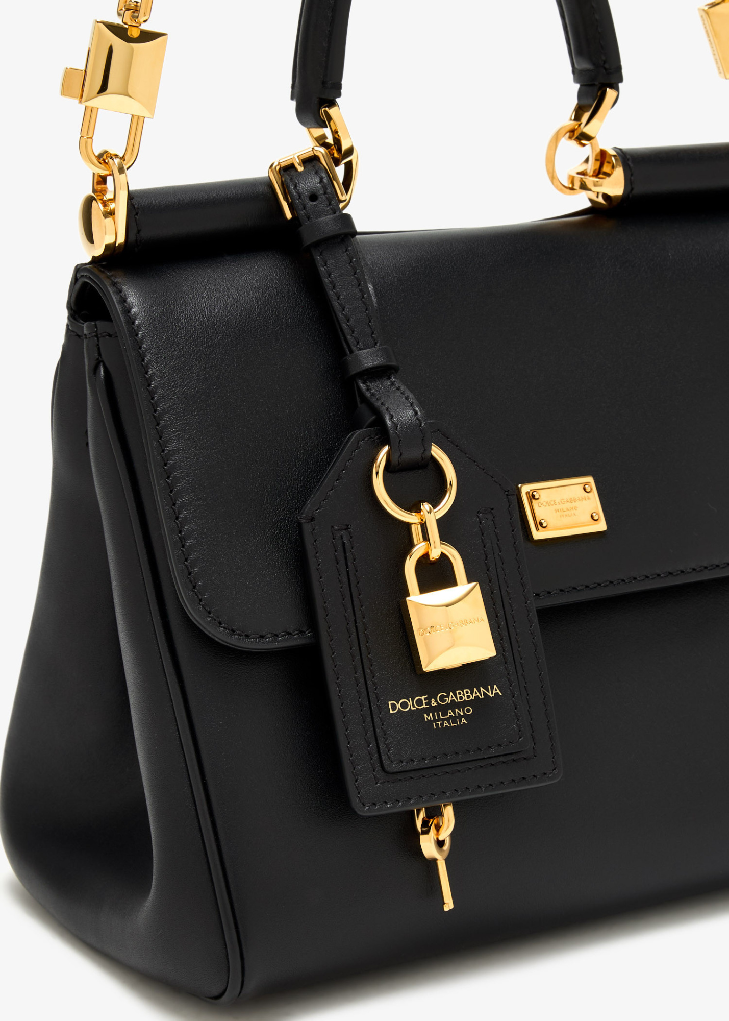 Dolce & Gabbana Medium Sicily Structured Leather Handbag