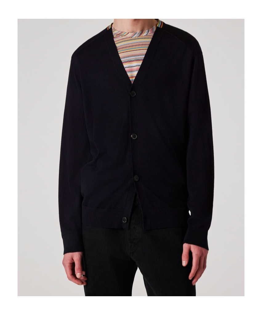 Shop Paul Smith Signature Stripe Cardigan In Black