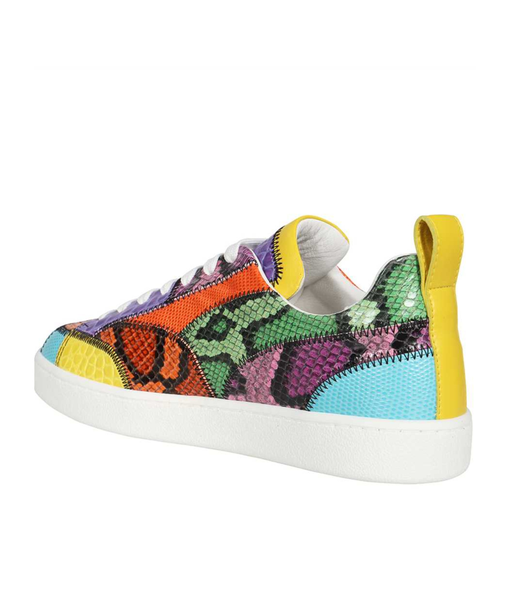 Moschino Logo Colour-block Sneakers In White