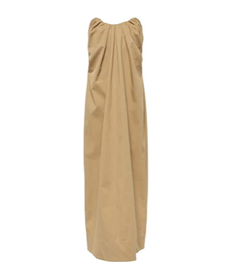 Co Sleeveless Dress In Brown