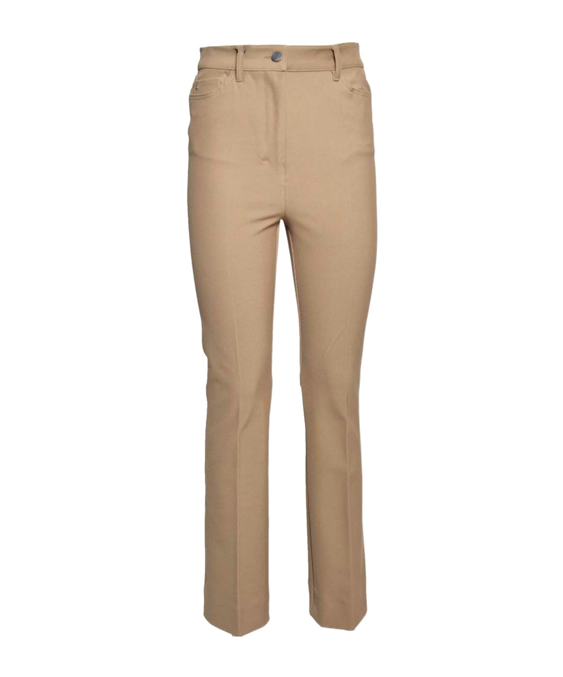 Max Mara Tabarin Pants In Camel Cotton Twill In Nude