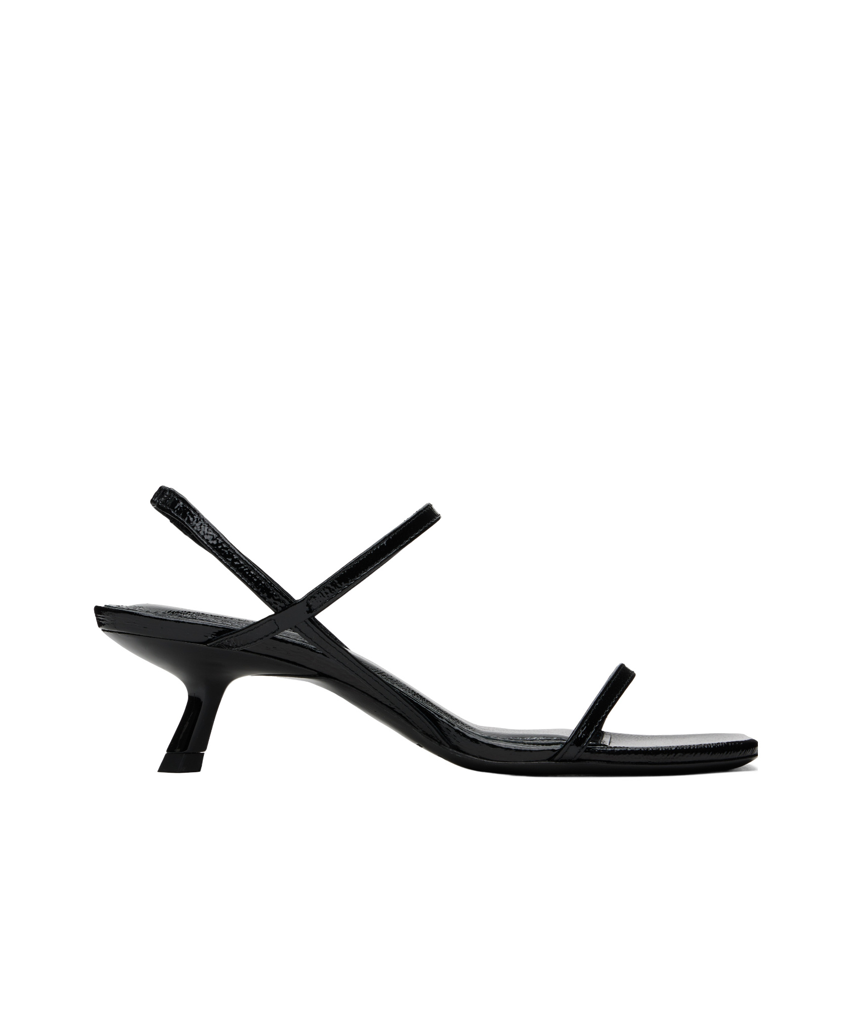 Shop Anine Bing Square Toe High Heel Sandals In Black