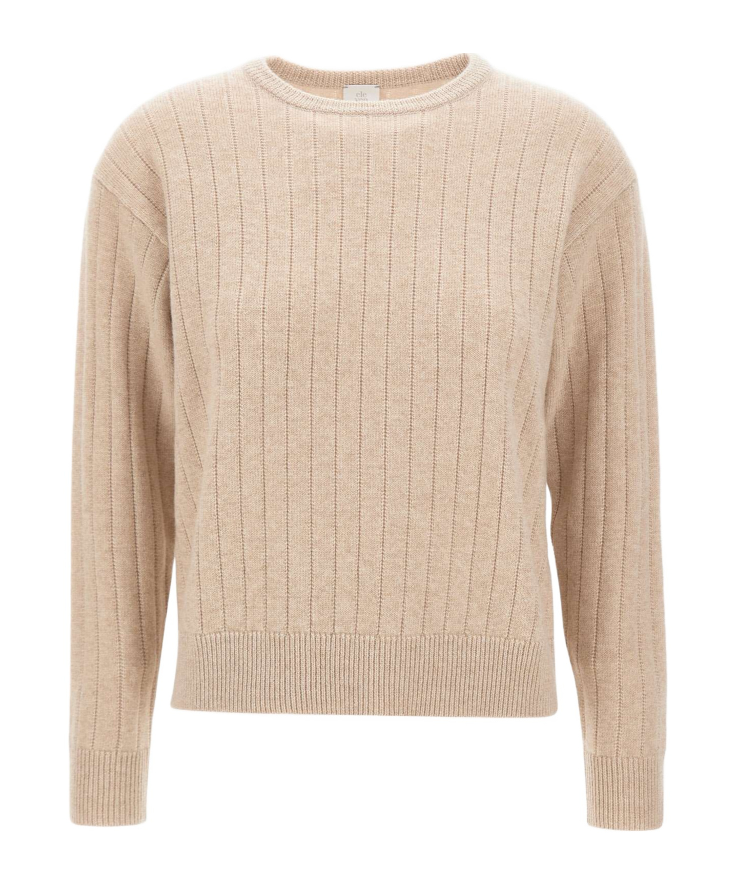 Eleventy Crew Neck Long Sleeve Sweater In Neutral