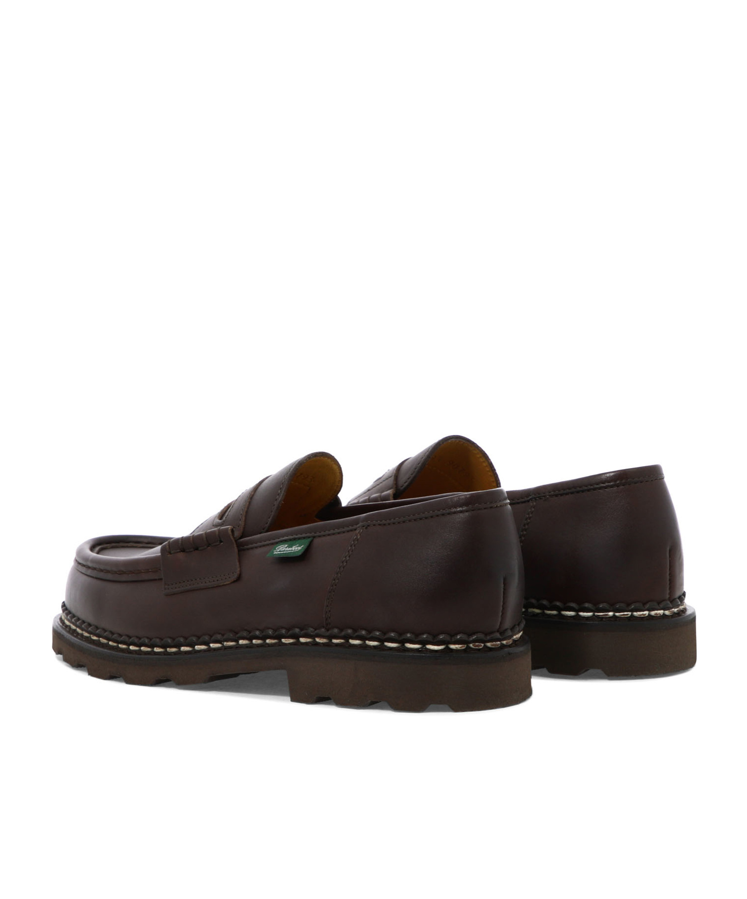 Paraboot Leather Reims Penny Loafers In Black