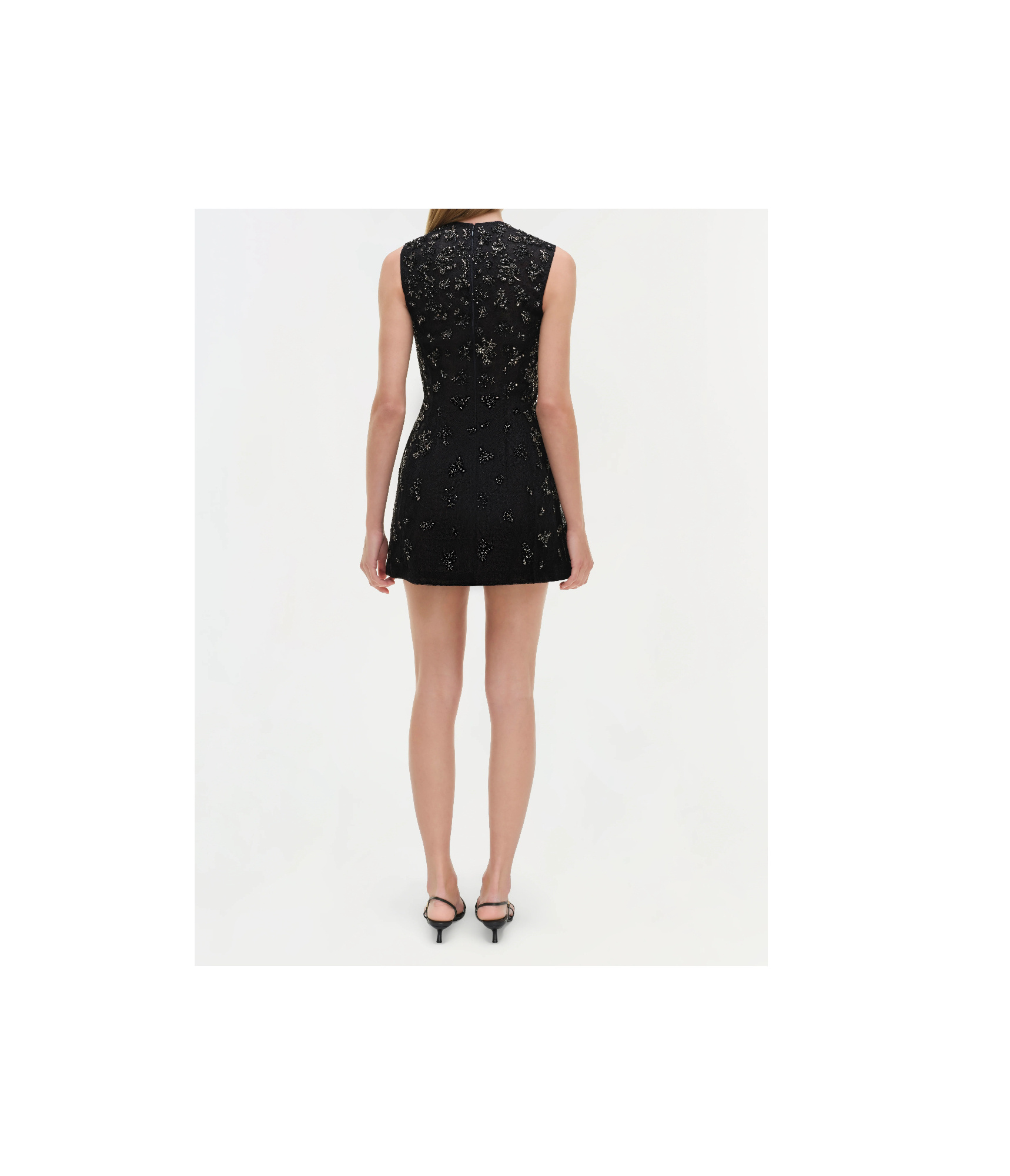 Simkhai Evelina Crystal-embellished Lace Mini Dress In Black