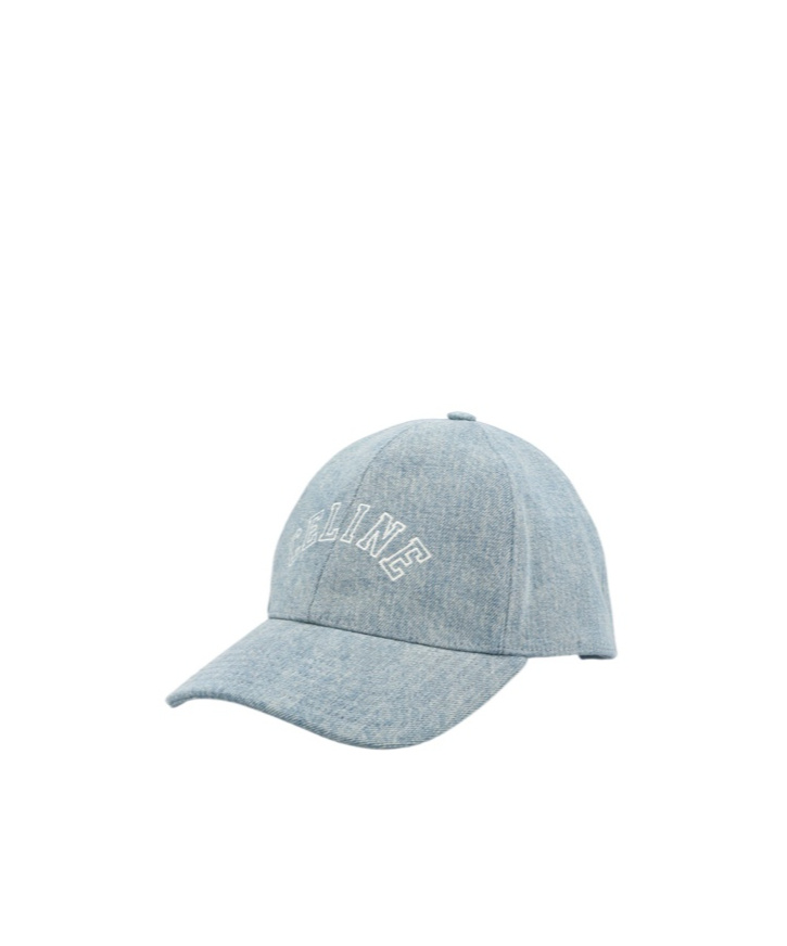 Celine Women Do Not Delete Logo Scritta Cappello Baseball In Blue