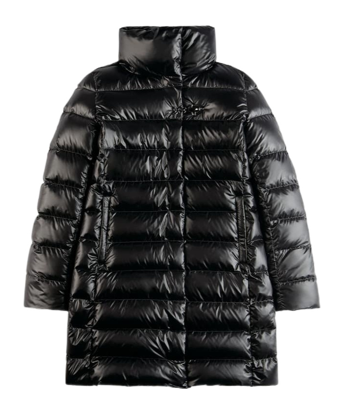 Fay Urban High-neck Padded Coat In Black