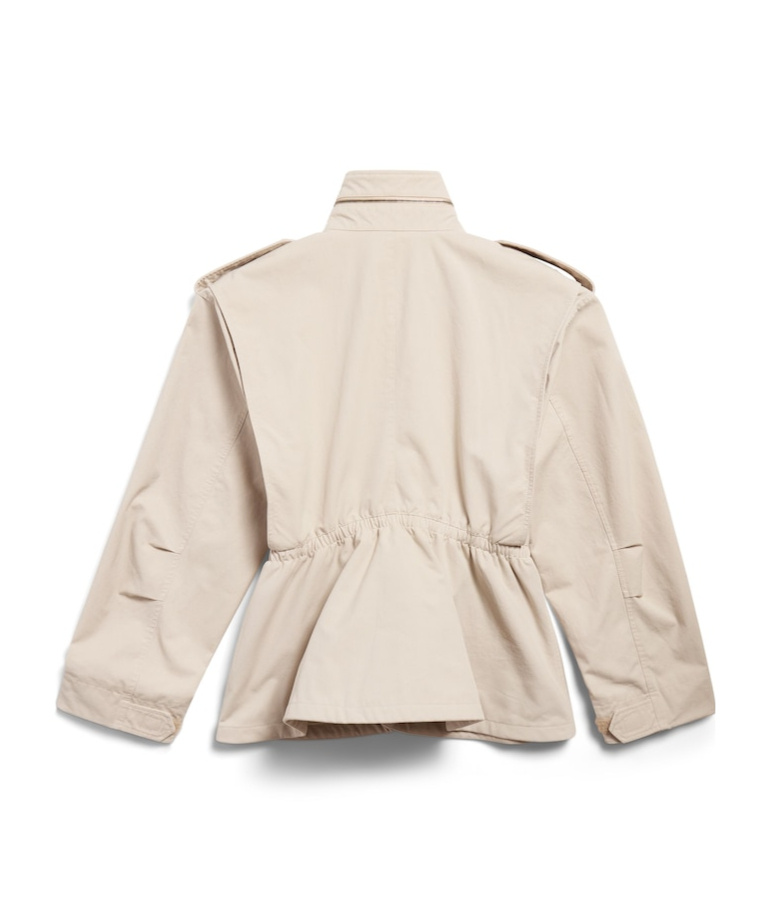 Balenciaga Women's Hourglass Parka In Light Beige In White