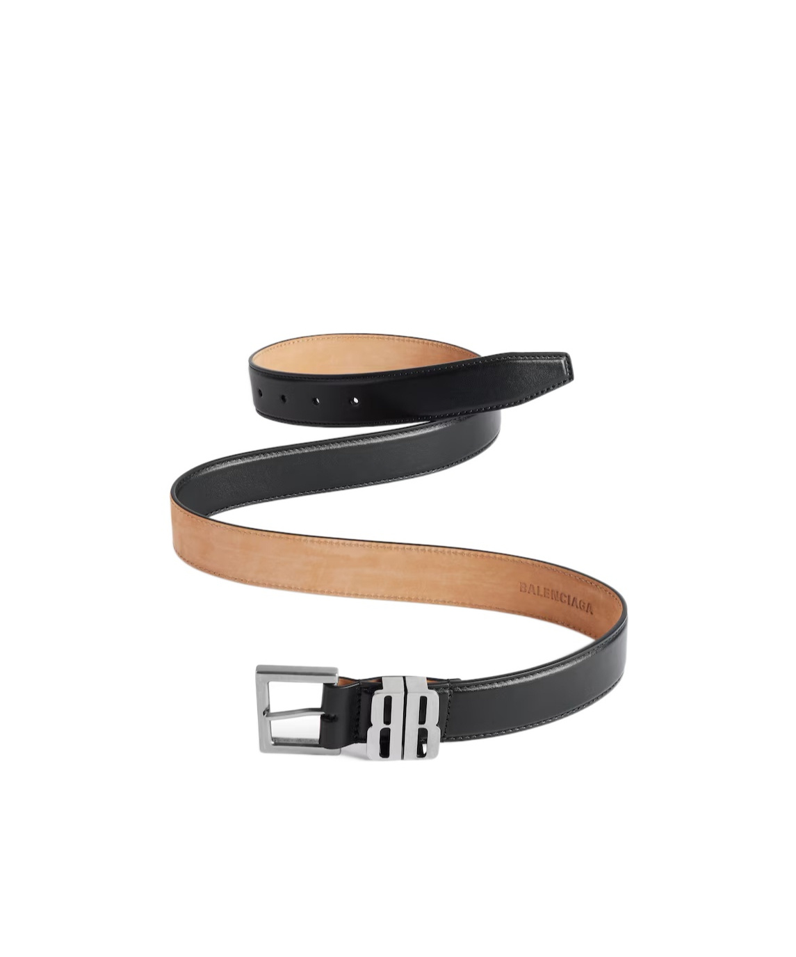 Balenciaga Men's Bb Editor Belt In Black In Black