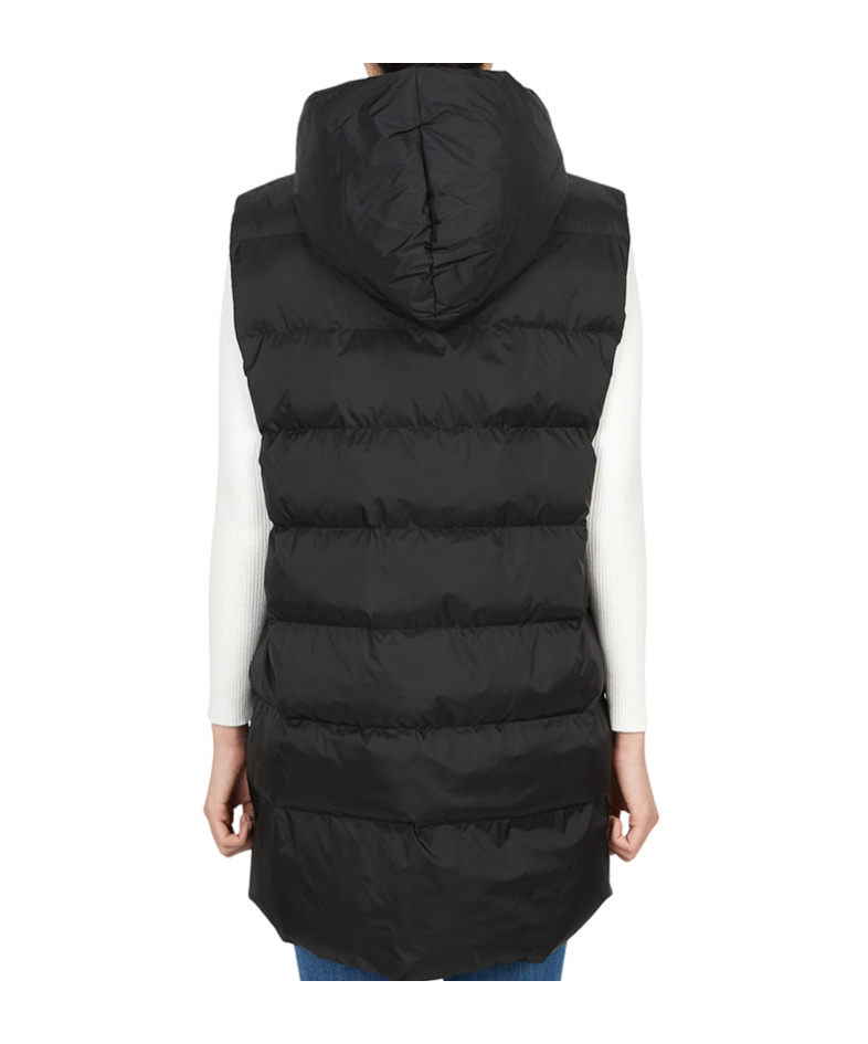 Max Mara Zip-up Hooded Gilet In Black