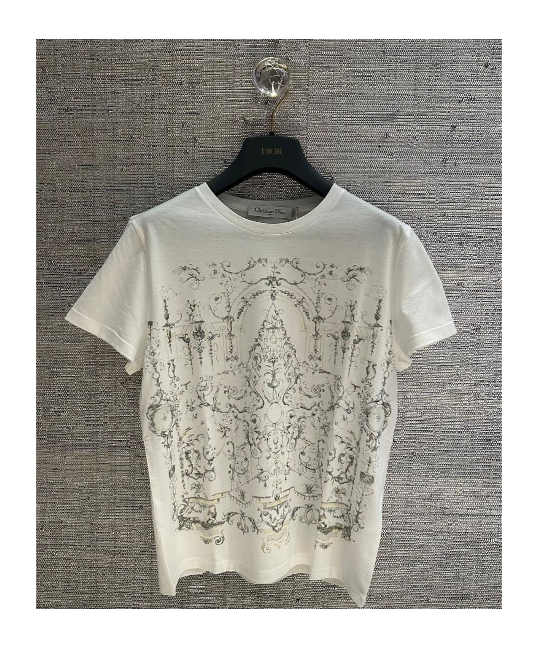 Dior Crew Neck T-shirt In Gray