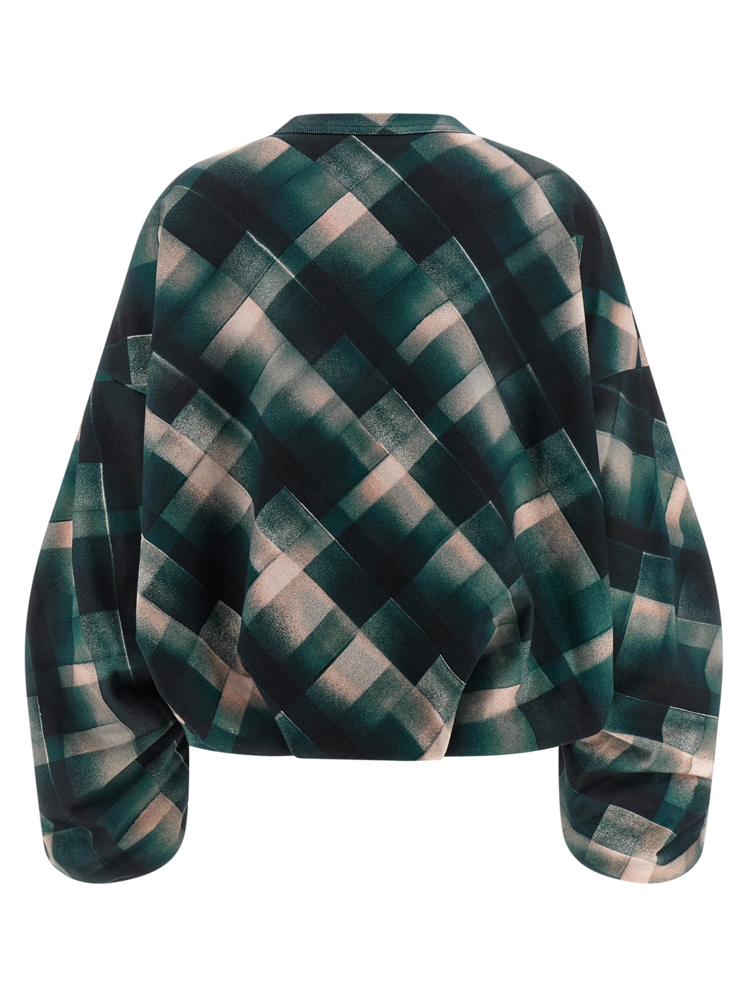 Dries Van Noten Abstract Pattern Long Sleeve Relaxed Sweatshirt In Green