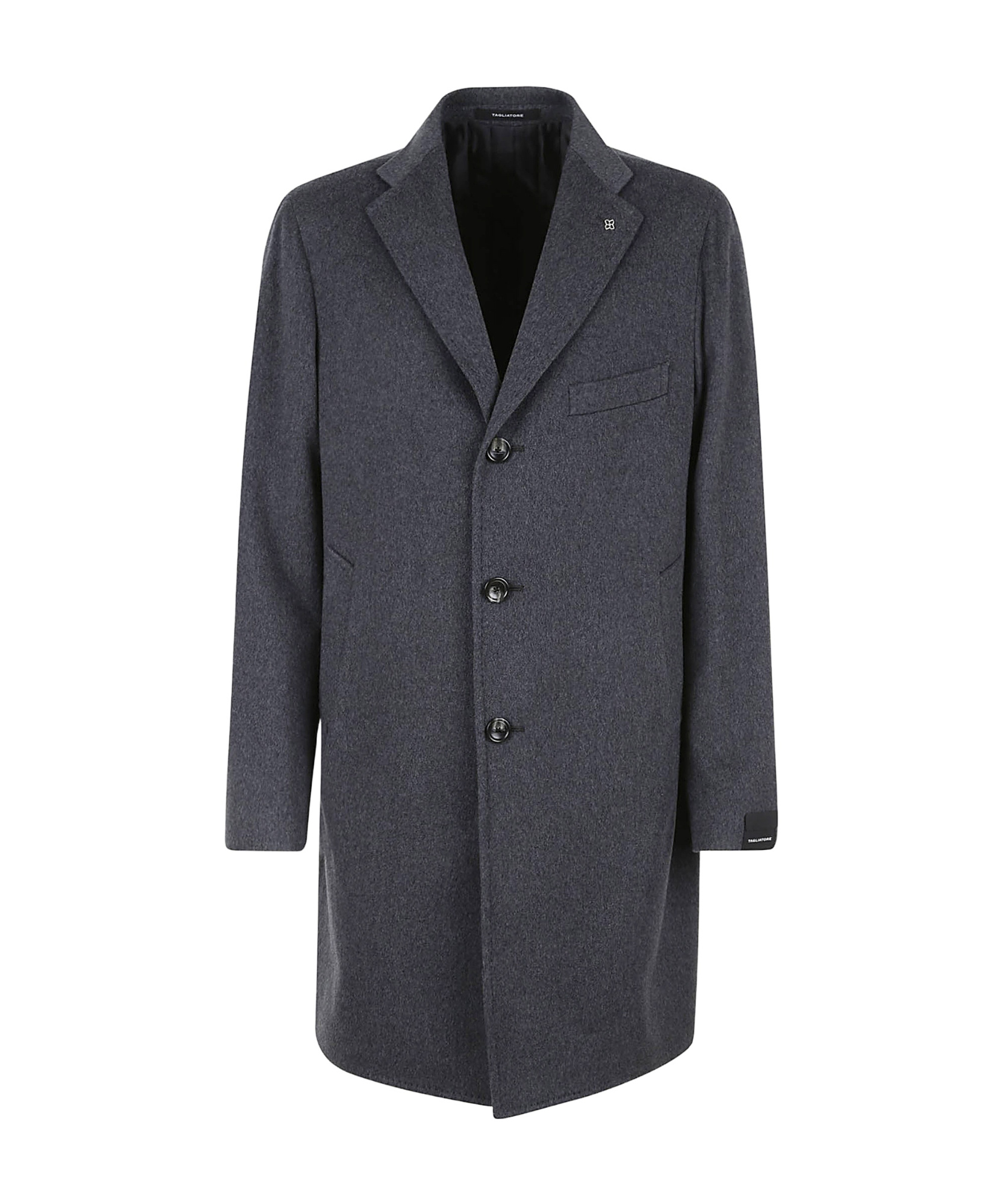 Tagliatore Long-sleeved Coat In Black