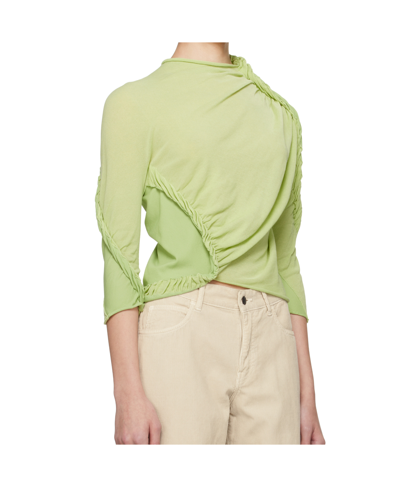 Issey Miyake Beanstalk Turtleneck In Green