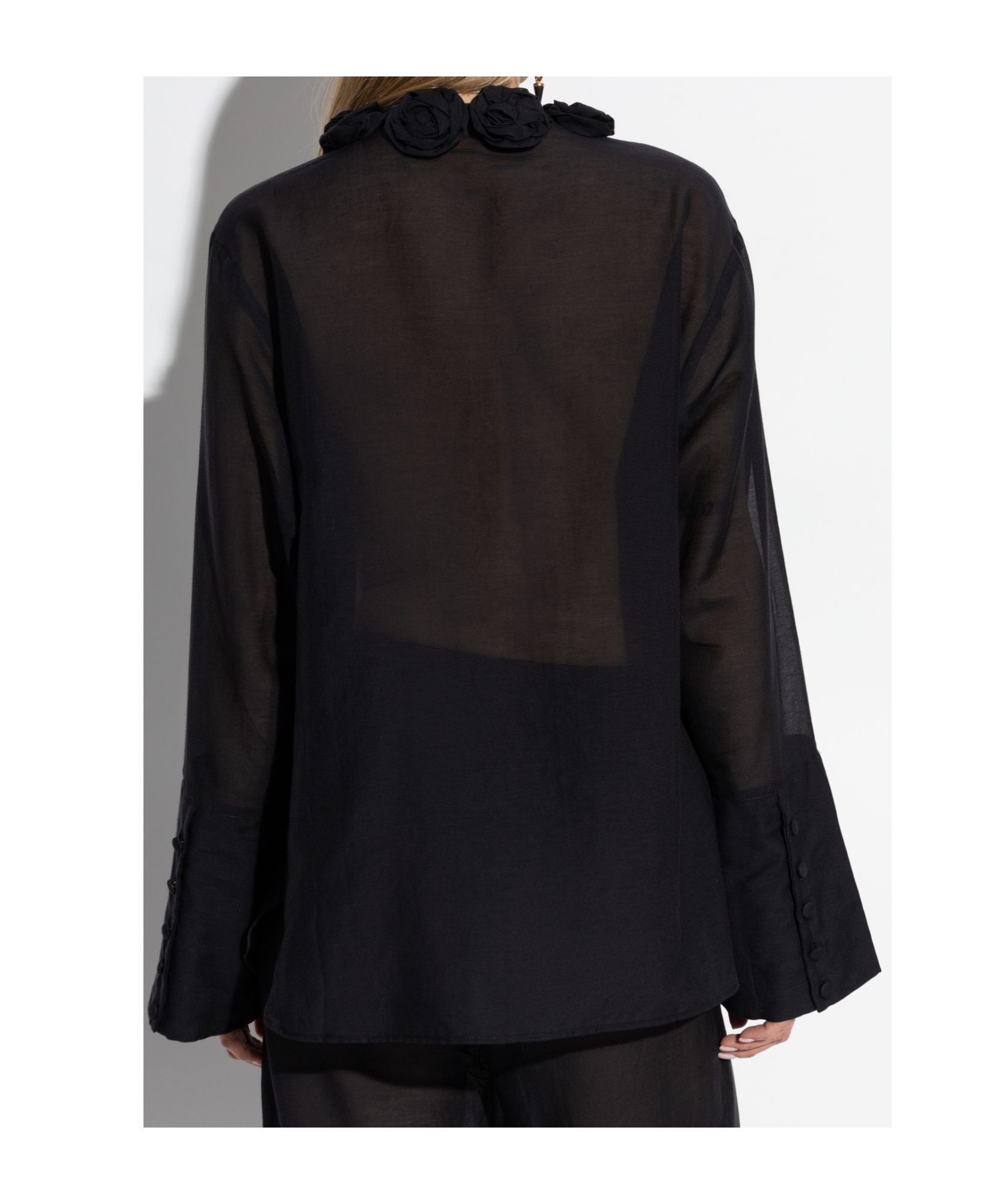Shop Oseree Beach Shirt In Black