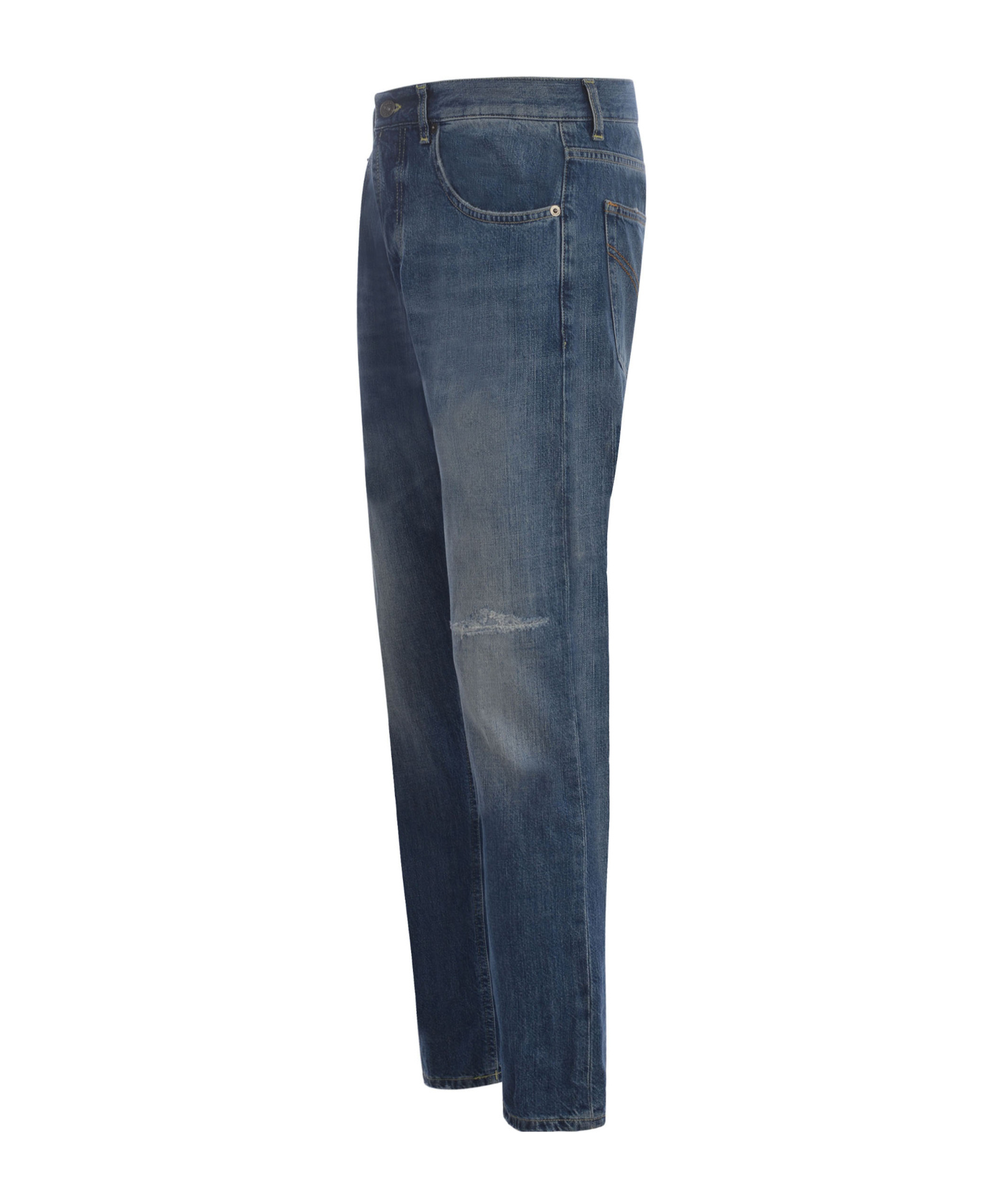 Dondup Dian Straight-leg Distressed Jeans In Blue