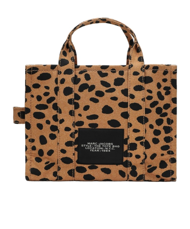 MARC JACOBS MARC JACOBS THE CHEETAH LOGO EMBROIDERED MEDIUM TOTE BAG