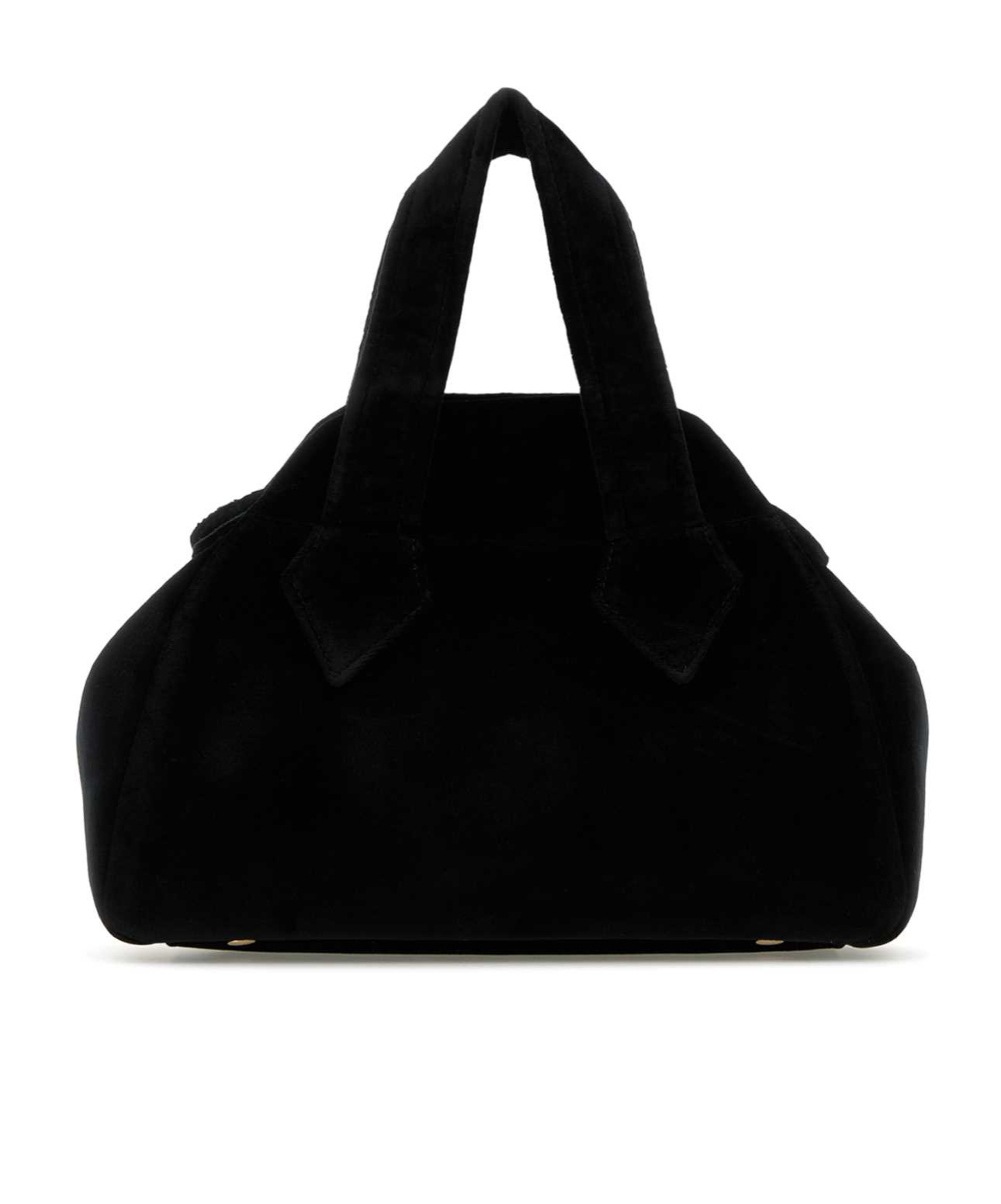 Vivienne Westwood Woman Black Velvet Medium Archive Handbag In Black