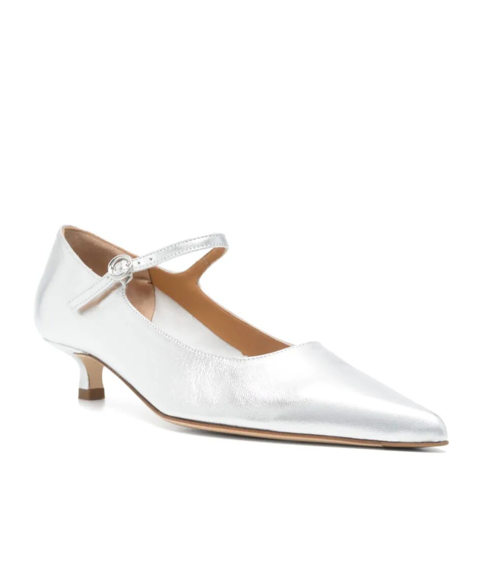 Aeyde 45mm Leather Pumps In White