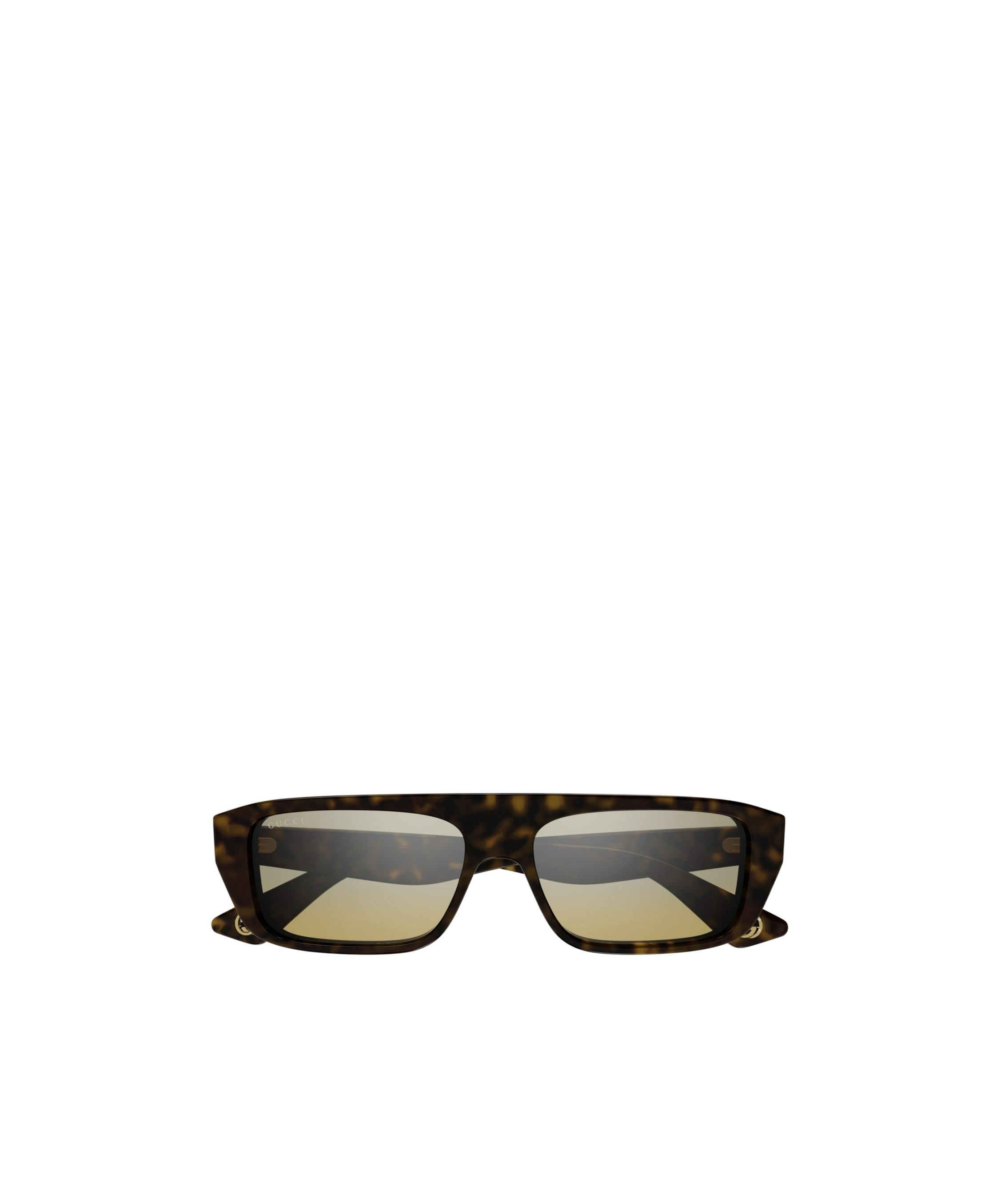 Gucci Tortoiseshell Rectangle-frame Sunglasses In Black