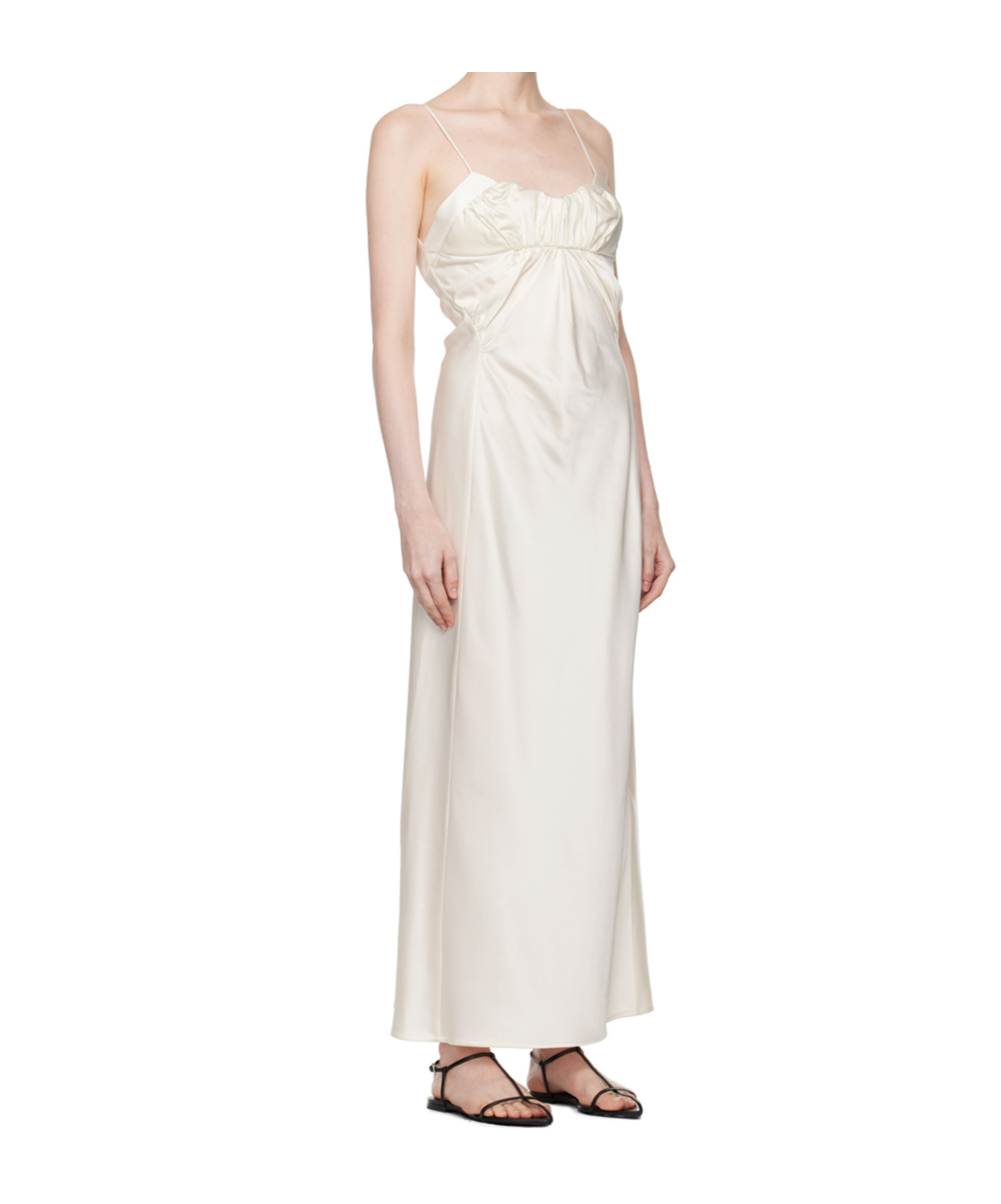 Jil Sander Off-white Evening Maxi Dress In White