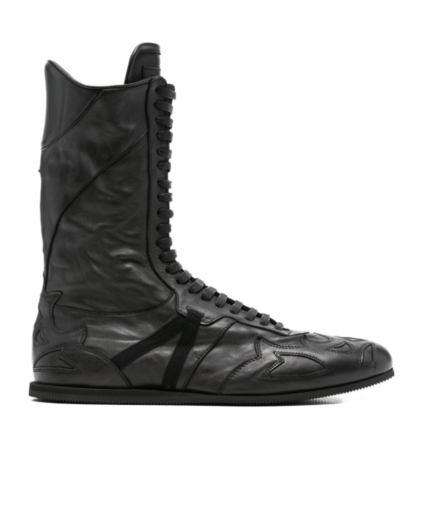 Ann Demeulemeester Palne High-top Boxing Sneakers In Black