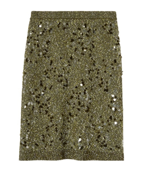 Gucci Dark Green Viscose And Tweed Blend Skirt Women