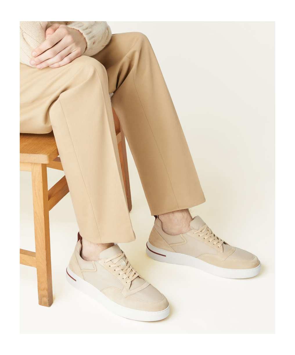 Loro Piana Newport Walk Casual Shoes In Nude