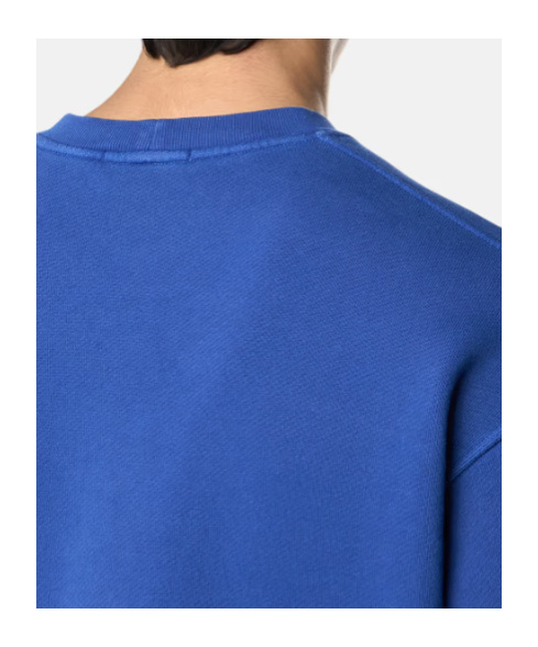 Stone Island Extra-size Round-neck Sweatshirt In Blue