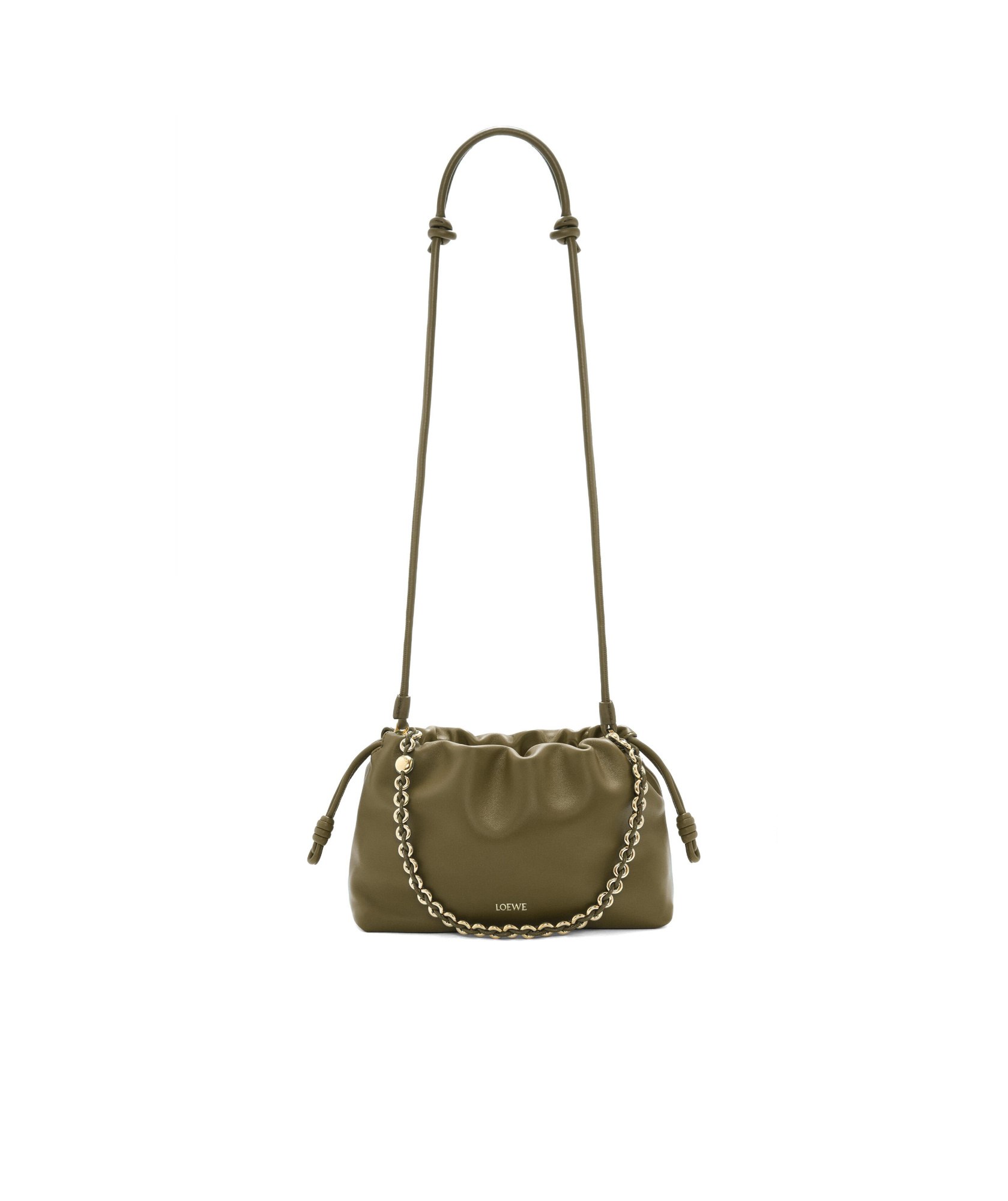 Shop Loewe Flamenco Purse Bag In Mellow Nappa Lambskin In Green