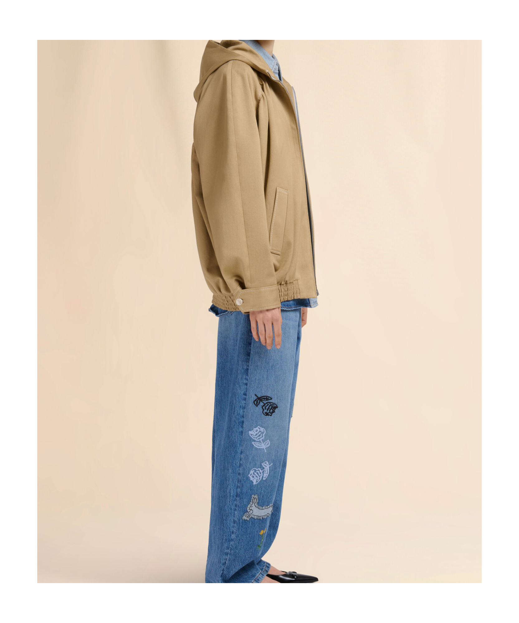 Marni Brown Drill Bomber Jacket In Brown