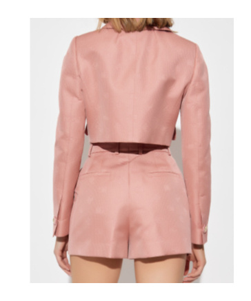Dolce & Gabbana Monogram-jacquard Jacket In Pink