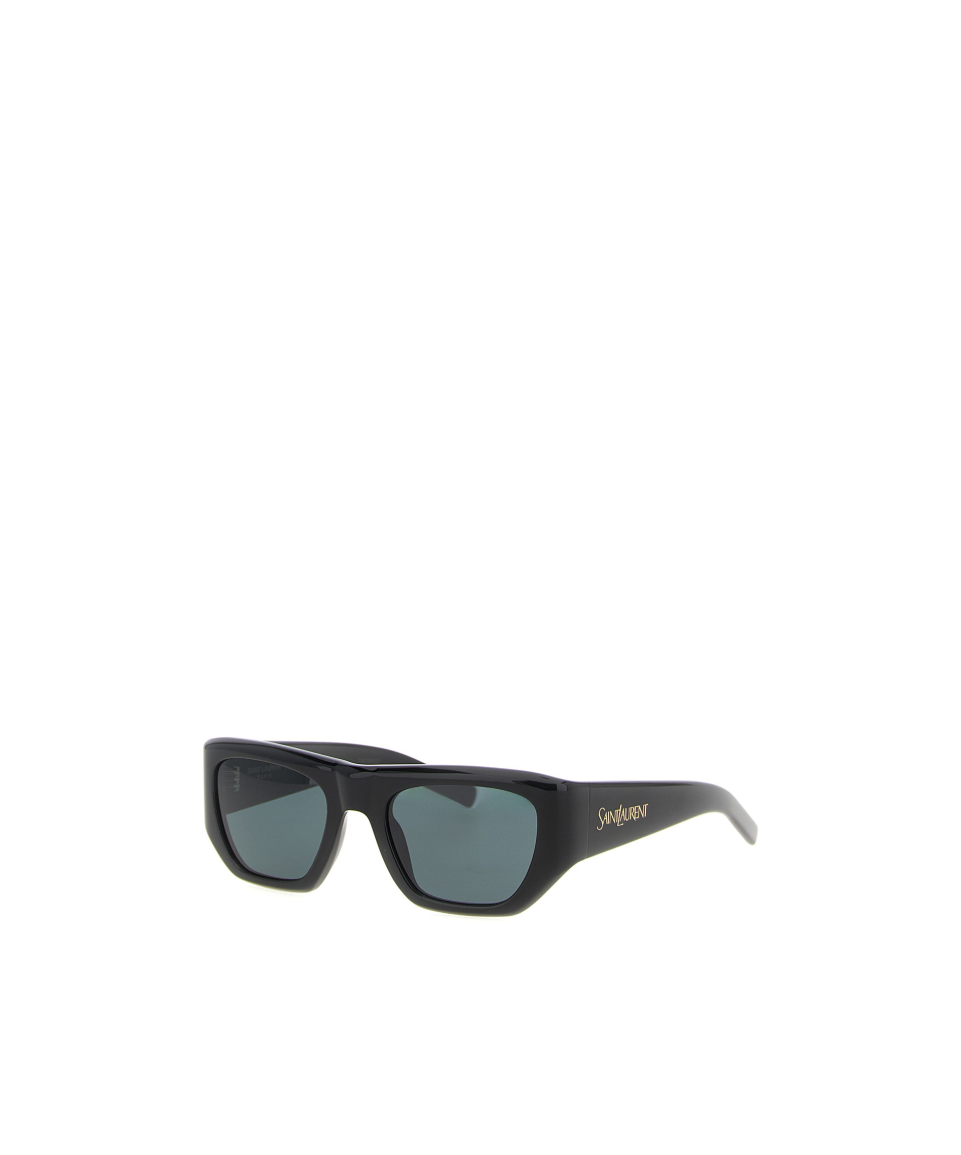 Saint Laurent '740' Rectangular Frame Sunglasses In Black
